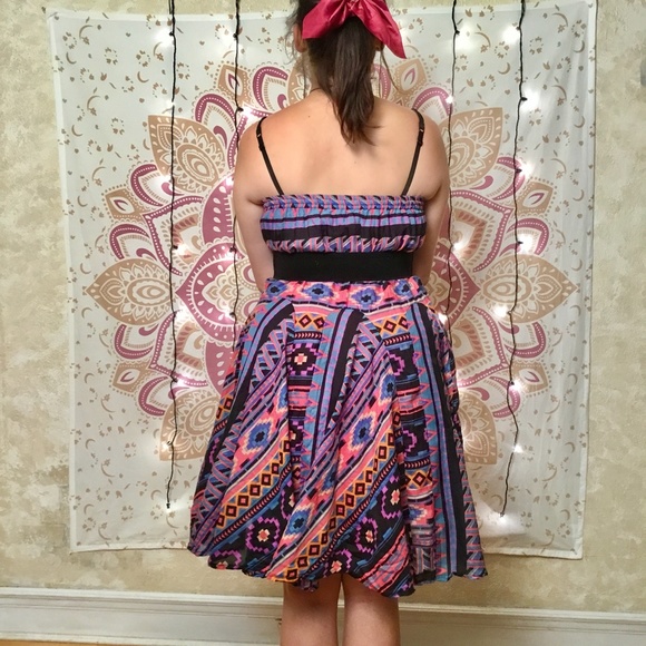 Mix Nouveau: Boho Skirt/Dress A-Line Geo-Print - Picture 6 of 9